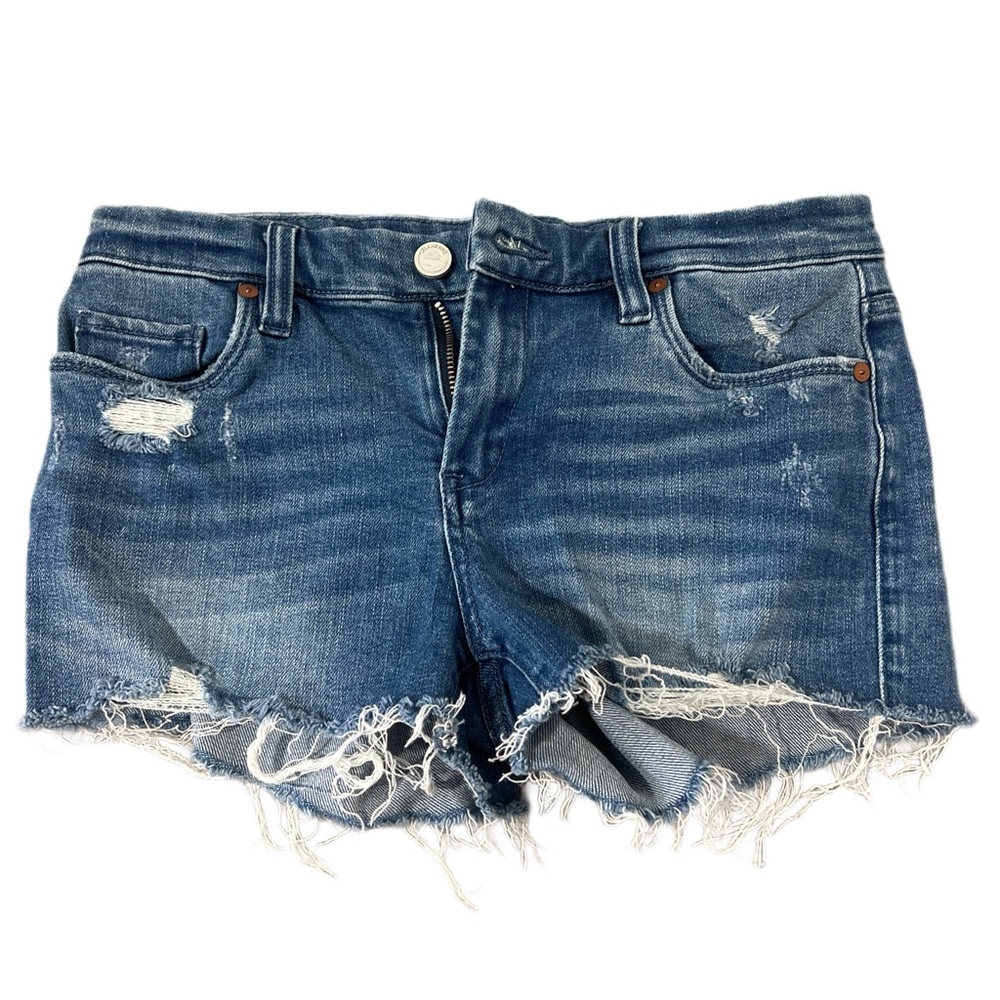 Blank NYC Distressed Dark Blue Denim Cutoff Shorts